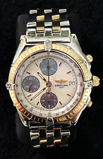 Breitling Crosswind Pilot Band Stahl/Gelbgold - Perlmutt Panda Ziffernblatt