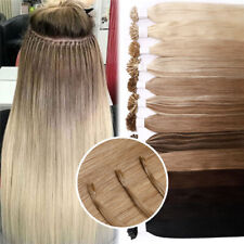 200 Strähnen Keratin Bonding Hair Extensions 100% Echthaar Haarverlängerung Lang
