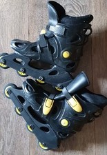 InLineSkates Schwarz Gelb Gr