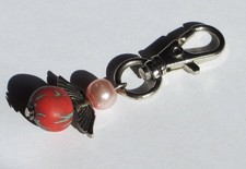 Schutzengel Anhänger mit Karabiner, klein (Engel 2,5cm hoch) mit Perlen & Flügel