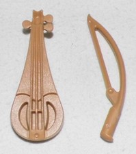 25908, 1x Fiedel, Leier, mit Bogen, Musikinstrumt, beigebraun