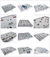 Vorlagebrett Schmuckdisplay Schmucklade Schmucktablett Schaukasten grau