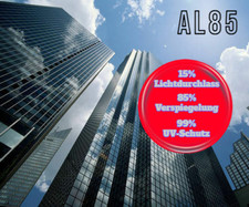 SONNENSCHUTZFOLIE SPIEGELFOLIE PREMIUM SILBER AL85 SICHTSCHUTZFOLIE FENSTERFOLIE