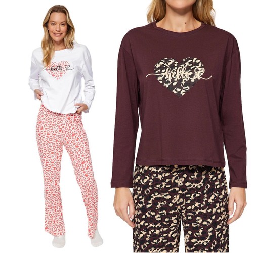 Damen pyjama komplettset 100 - pyjama,