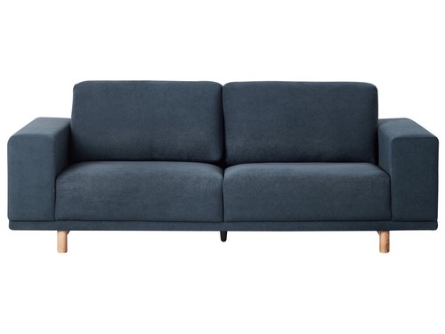 Sitzer sofa stoffbezug blau - 3-sitzer,