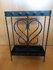 Vintage Regenschirmständer aus Metall Schirmständer Schwarz