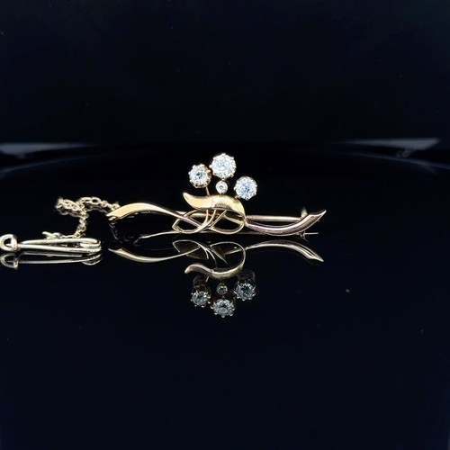 Antike brosche 585 gelbgold - 585,