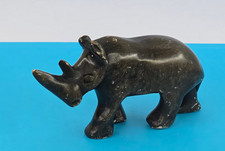 Dekoration  Massiver Nashorn-Figur aus Naturstein / Marmor Deko Sammelstück