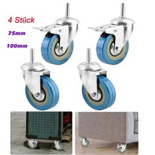 4x Lenkrollen mit Gewindestift