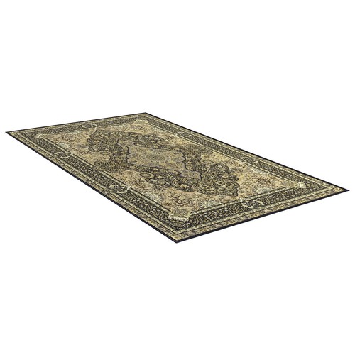 Teppich gold schwarz 90x60 - gold-schwarz,