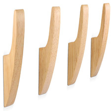 4 Stück Kleiderhaken Holz