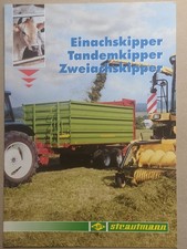 STRAUTMANN Einachser Tandem Zweiachs Kipper Prospekt Traktor Bulldog Schlepper