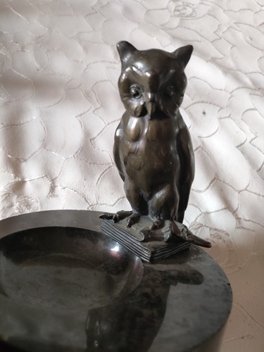 Eulen figur auf serpentin - figur,