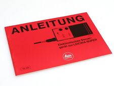 Original Leica Leitz Anleitung für Elektronisches Steuergerät zur Leicina Super