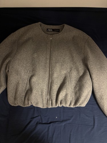 Zara bomberjacke grau s - grau, gr.