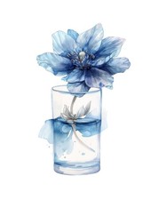 Aquarell Blumen Glas 9x9 cm