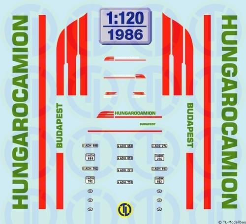 1986 decals hungarocamion - -,
