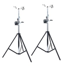 LS-4000 PRO Kurbelstativ Set 4m 85kg Belastbarkeit Stahl 3 Ausleger 2er Set