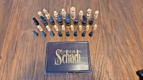 Antikes schachfiguren set - antikes,