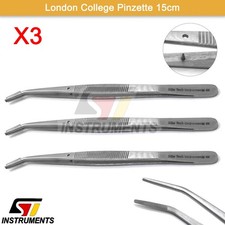 3x London College Pinzette