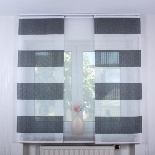 3er set schiebegardine - set,