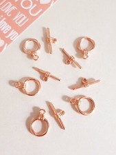 5 x Wunderschöne Knebel Schmuckverschlüsse für Ketten Montage Verbinder Rosegold