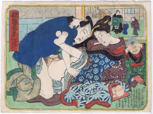 Shunga farbholzschnitt - farbholzschnitt,