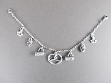 Trachtenschmuck, traditioneller Charivari mit Anhänger Länge: ca. 25,5 cm