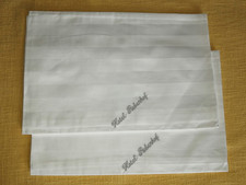 KOPFKISSEN-BEZUG Leinen/Halbleinen mit STICKEREI  2 Stück  80 x 80 cm sehr gut