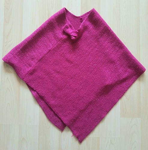 Kinder poncho dunkelrot - kinder,