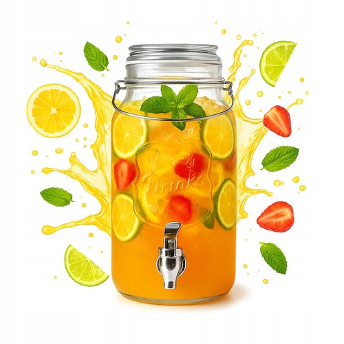 Liter glas mit zapfhahn für - mit,