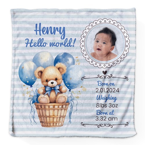 Blauer bär baby andenken - blauer,