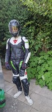 dainese lederkombi Herren grün/weiß/schwarz Größe S. 44