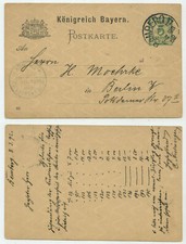 91977 - Ganzsache P 38 (92) - Postkarte - Bamberg 8.3.1892 nach Berlin