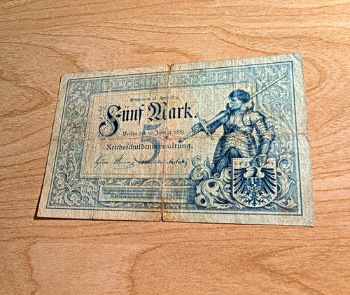 Reichskassenschein mark 1882 - reichskassenschein, 5