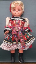 Tschechische Trachtenpuppe Sammelpüppchen 35cm, 70er Jahre
