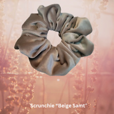 XL Damen Scrunchie "Beige Samt", Haarband, Haargummi, Haarbinder