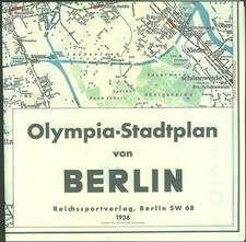 Berlin 1936 Olympia Stadtplan Plan Olympiade Reichssportfeld Reichshauptstadt RP