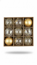 9er Set Weihnachtskugeln