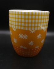 Pflanzschale Keramik Pflanztopf Blumentopf ø u8 / o12,5 x H 14,5 cm Gelb-Orange