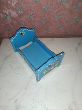 Altes Bett Dora Kuhn-Kaufladen-Puppenhaus-Puppenstube-handbemalt Bastler 