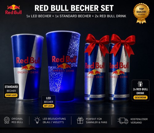 Red bull original becher - bull, becher-set