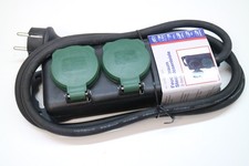 REV Feuchtraum-Steckdosenleiste 2-fach – IP44 – 1,4 m Gummikab