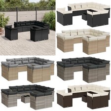 Gartenmöbel Sofa Garnitur Lounge Sitzgruppe 11/12-tlg.Mehrere Farben Poly Rattan