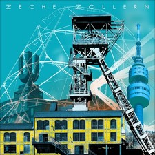 PRO ART Aludibondbild DORTMUND LB 50x50 cm bunt Alubild Metallbild