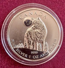 Kanada 5 CAD Dollar 2011 Timber Wolf Wildlife Serie 999,9er Silbermünze 1oz