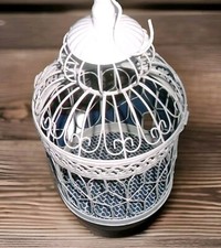 Ampel Voliere? Deko?Käfig Korb Nest Pfingsten Terrasse Tier Blumen Garten?