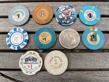 10 CASINO CHIPS LAS VEGAS