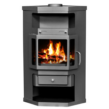 EEK A Eck-Kaminofen Victoria Panama, schwarz, dauerbrandfähig – 9kW