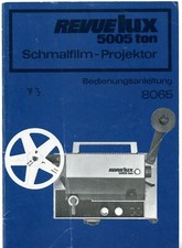 Bedienungsanleitung REVUElux 5005 TON Schmalfilm-Projektor Manual Revue Lux
